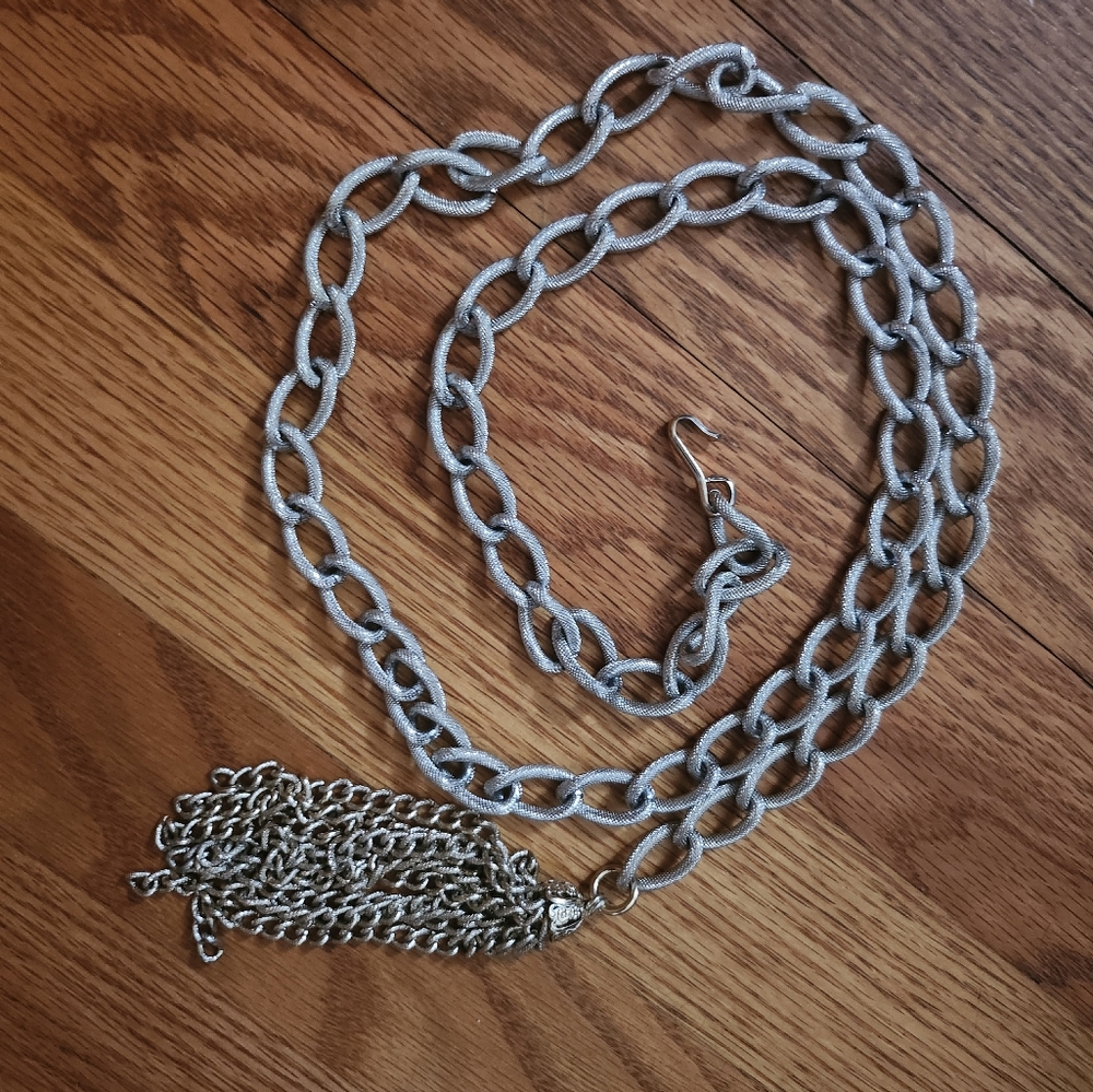Belt or Necklace Silver Tone Metal Chain - Picture 12 of 12